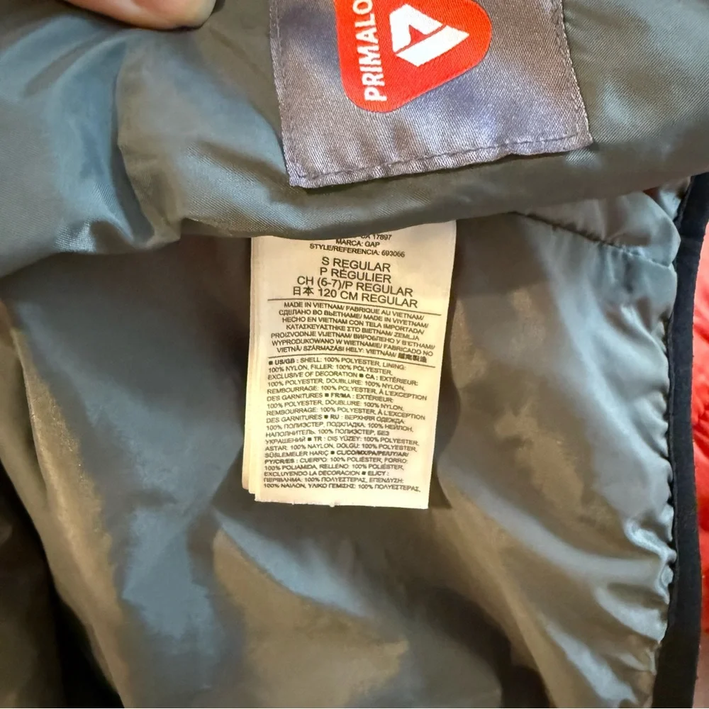 Gap boys lightweight primaloft puffer hood Small 6/7